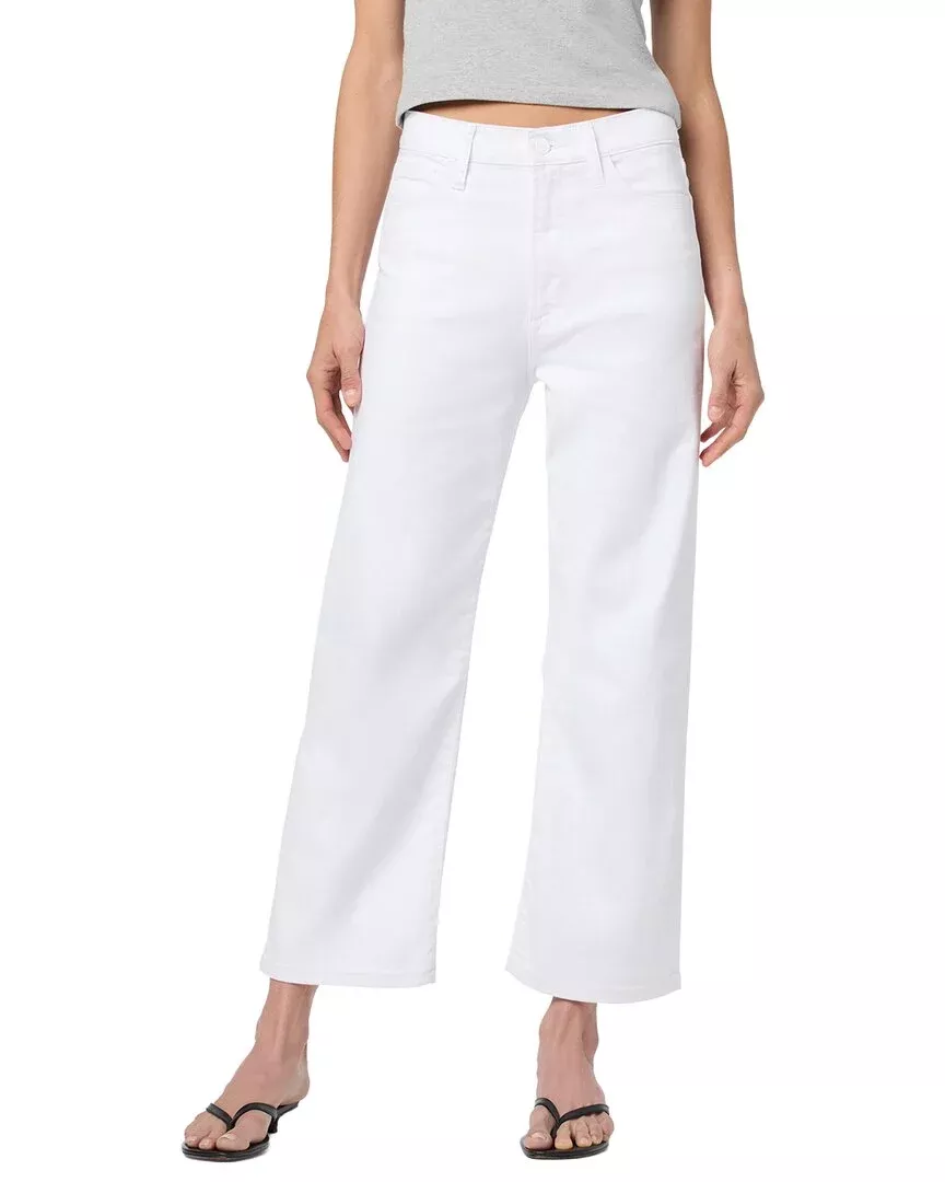 Joe's Jeans White Wide Leg Crop Jean