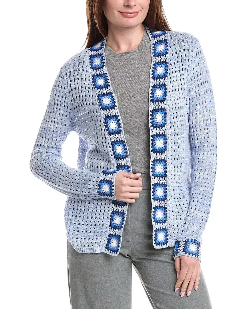 Joseph A. Novelty Crochet Cardigan