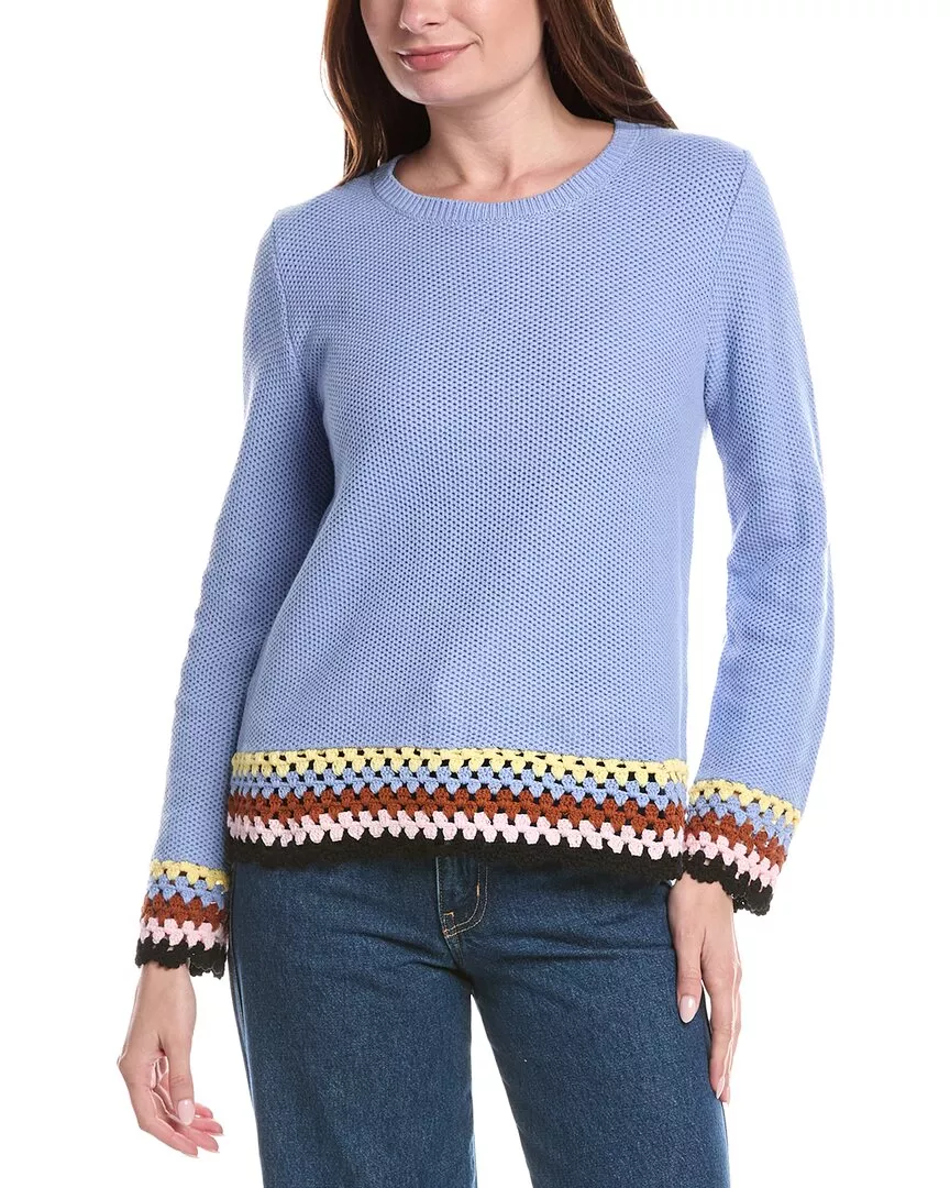 Joseph A. Novelty Crochet Sweater