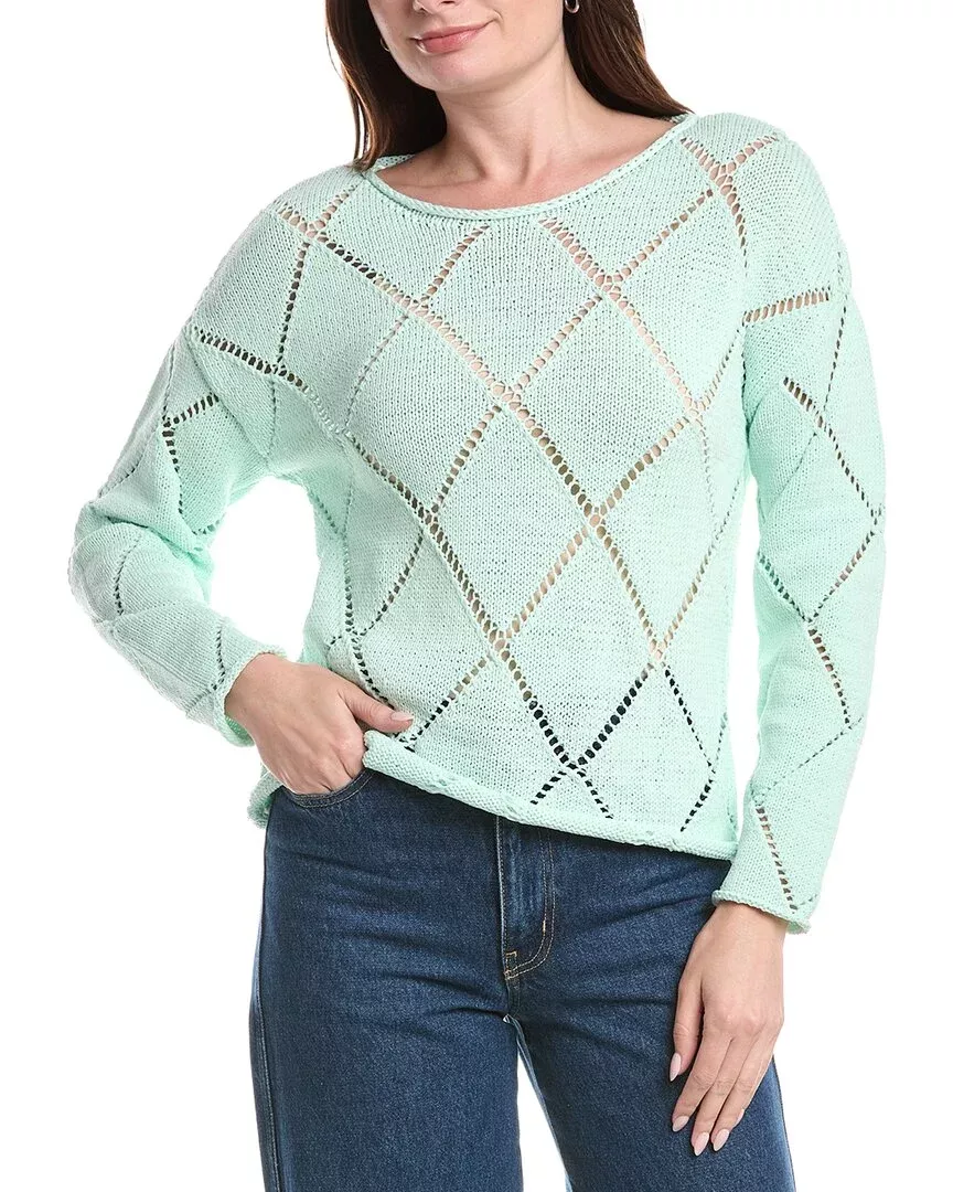 Joseph A. Open Pattern Sweater