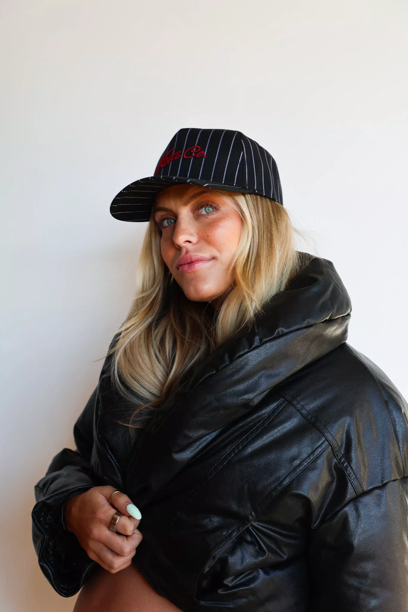 KAXI CO. PIN STRIPED TRUCKER HAT