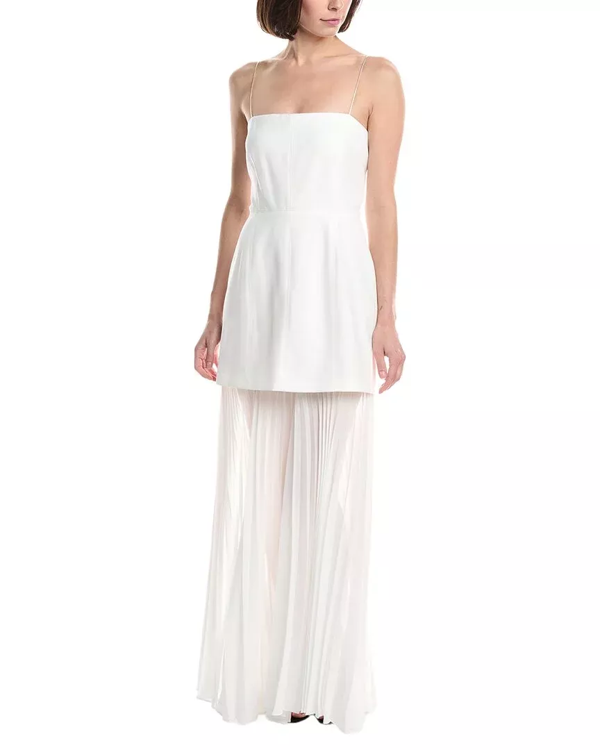 Kenneth Cole Combo Pleated Midi Dress