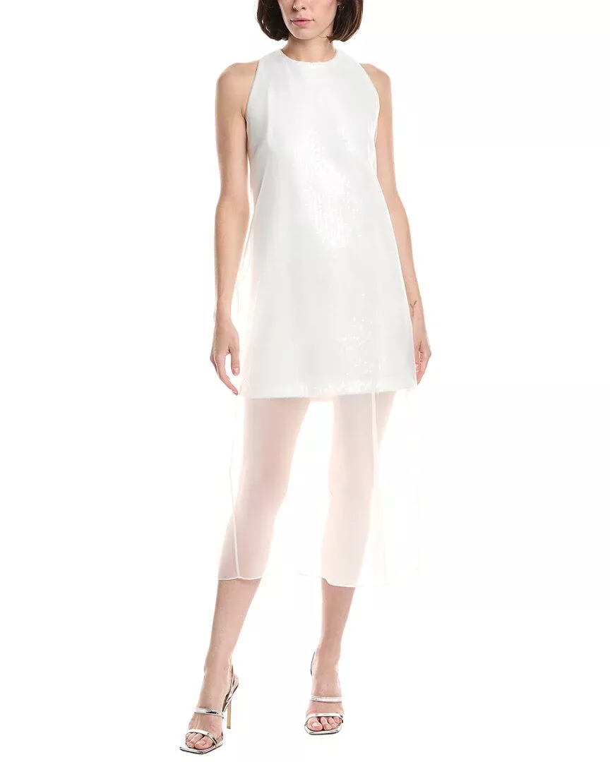 Kenneth Cole Mini Sheer Overlay Sequin Top