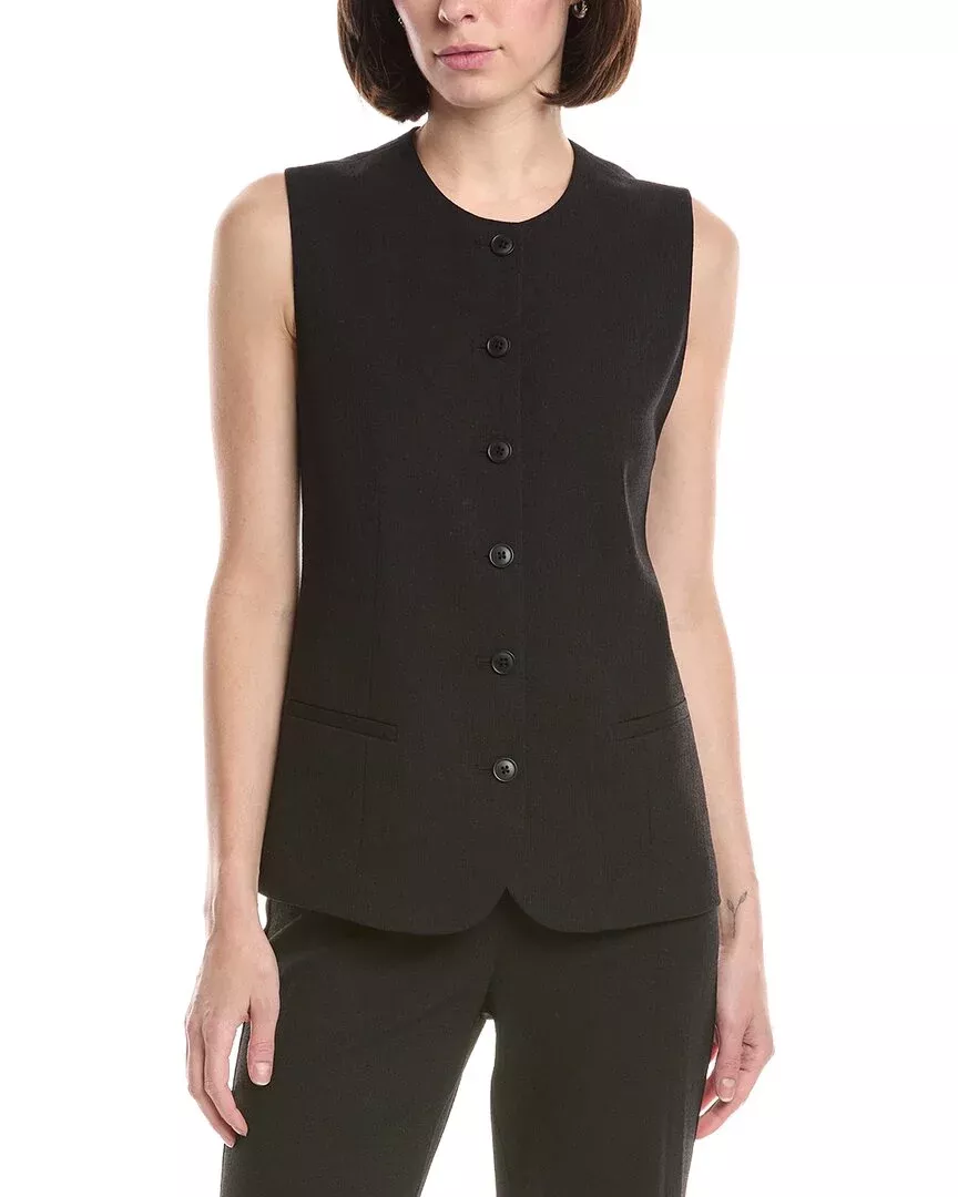 Kenneth Cole Textured Knit Longline Vest