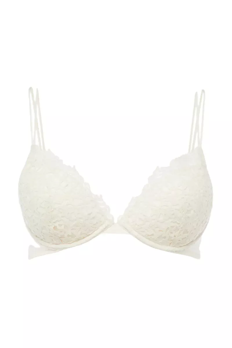 La Perla Off-White Macramé Push-Up Bra Lpd906397