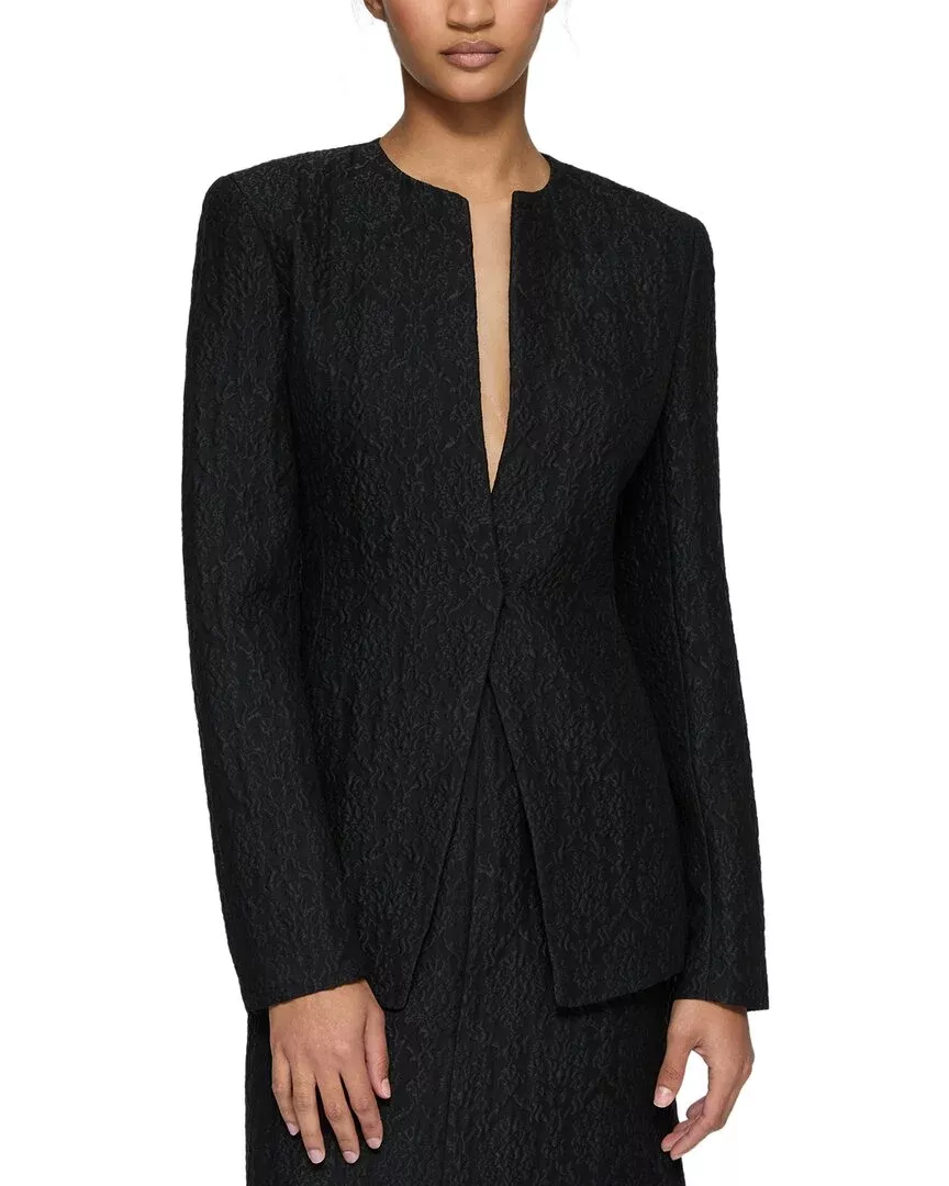 Lafayette 148 New York Cutaway Tailored Silk-Blend Jacket