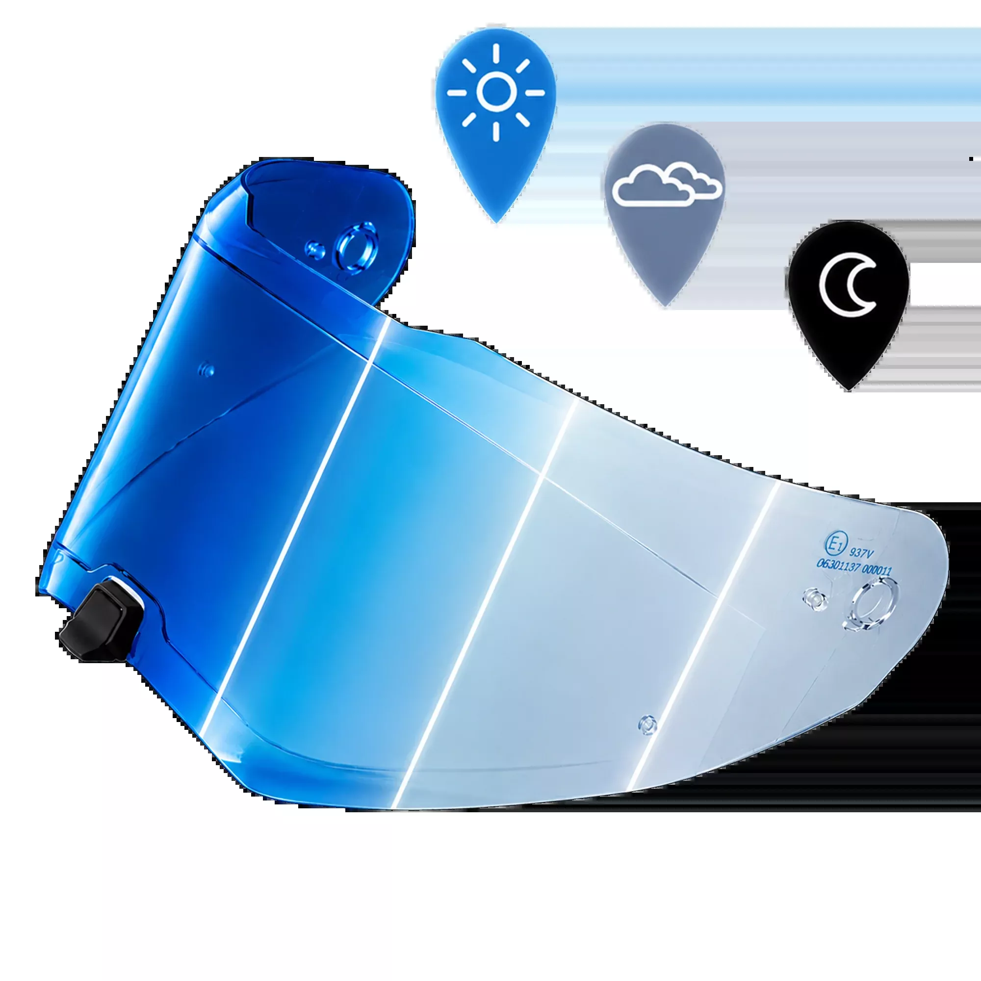 Legacy Shield Outer- Photochromic Blue