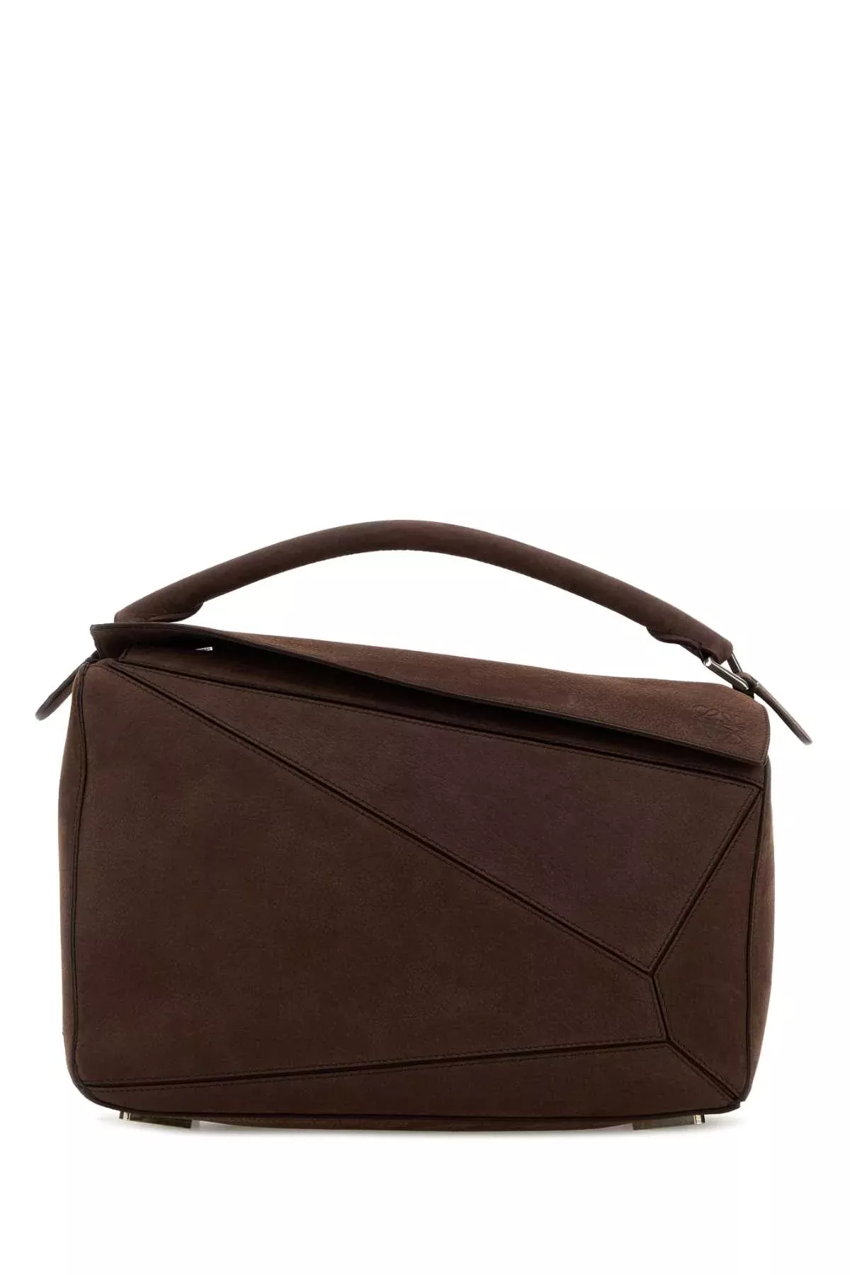 Loewe Men Brown Leather Large Puzzle Handbag