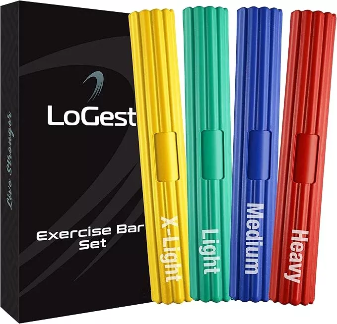 Logest Twist Hand Exerciser Bars for Physical Therapy - Relieves Tendonitis Pain & Improve Grip Strength - Tennis Elbow, Golfer's Elbow, Tendonitis, Wrist, Forearms Pain Relief Hand Therapy Bar
