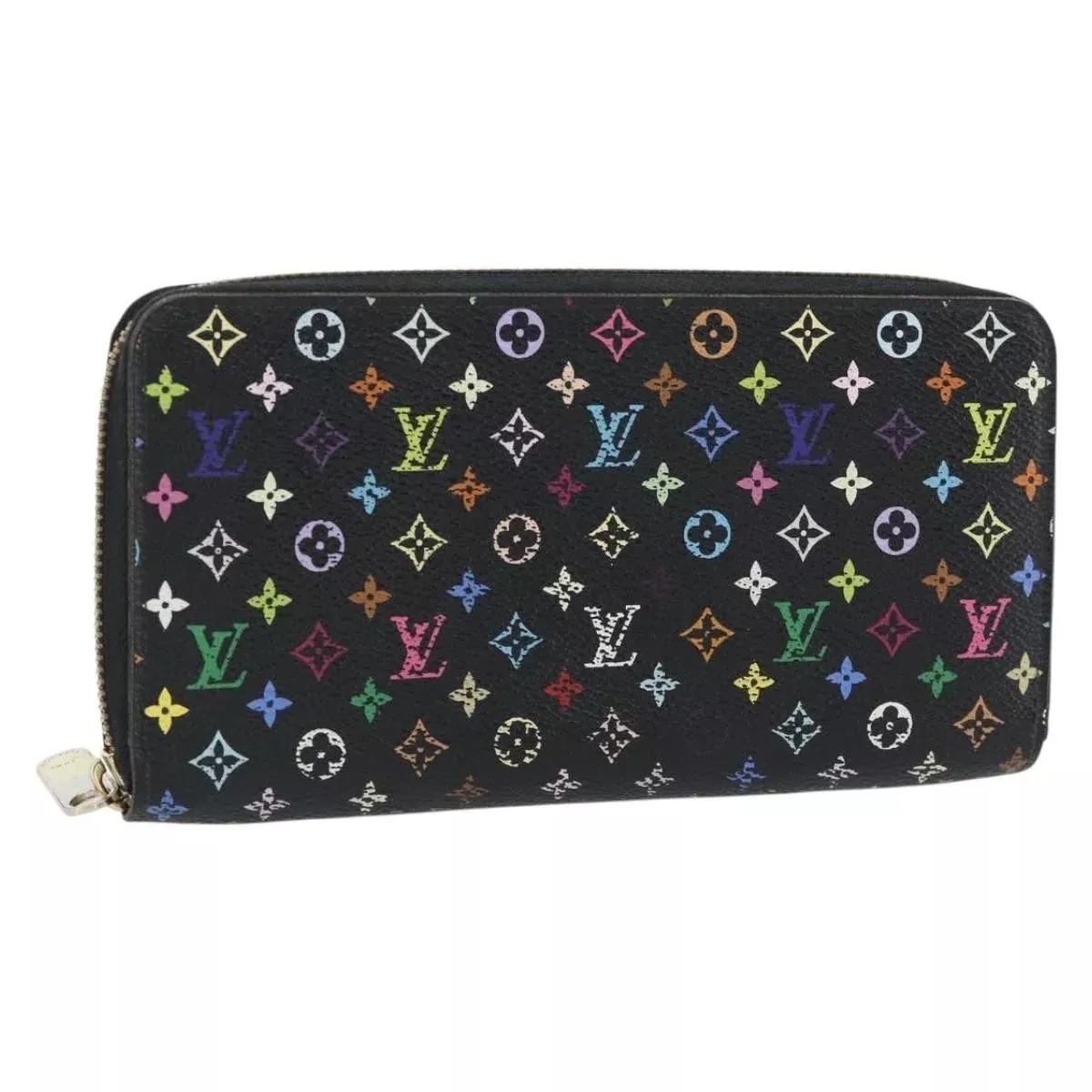 Louis Vuitton Aerogram Zippy Wallet Leather Black Canvas Wallets Accessory (Authentic Pre-Loved)