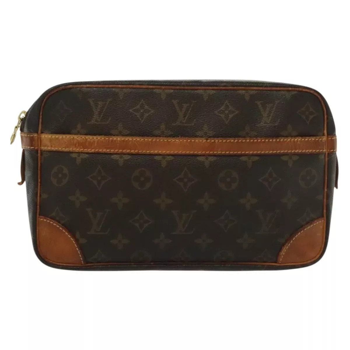 Louis Vuitton Compiegne Canvas Brown Canvas Clutche & Pouche Bag (Authentic Pre-Loved)