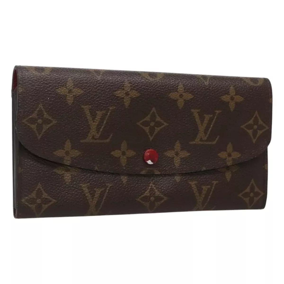 Louis Vuitton Emilie Wallet Monogram Canvas Red Canvas Wallets Accessory (Authentic Pre-Loved)