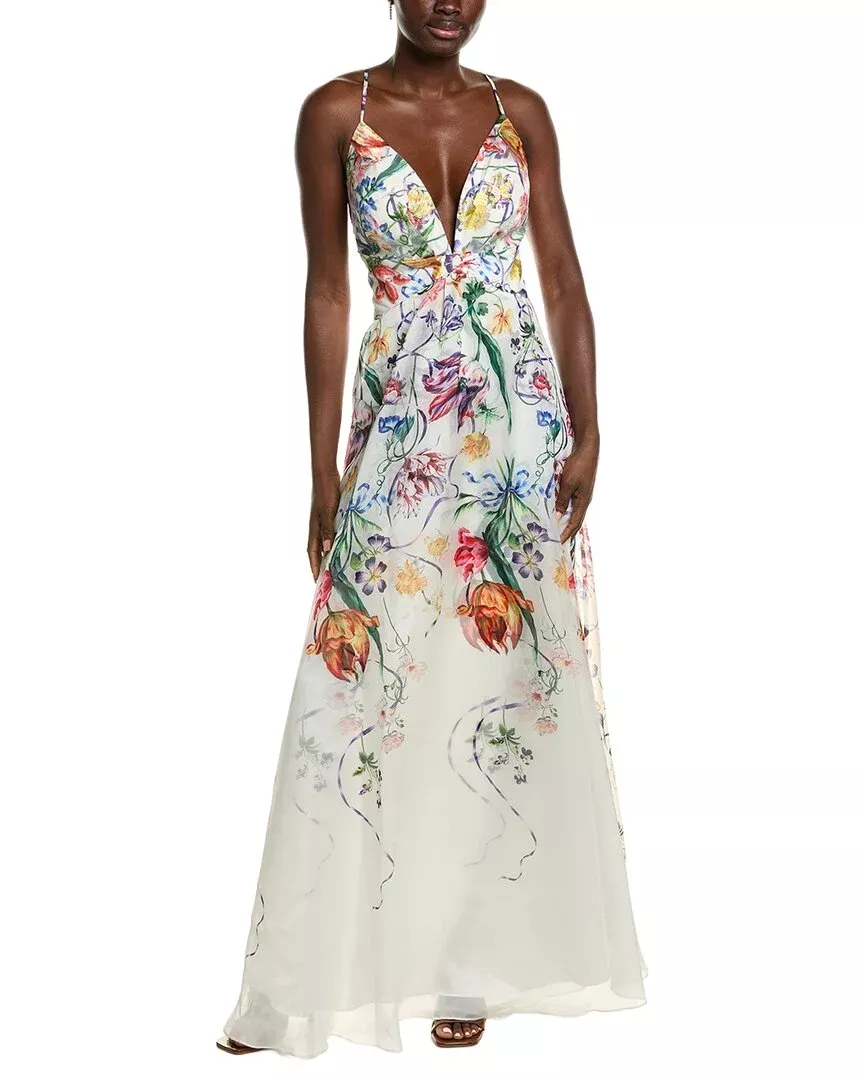 Marchesa Notte Ribbons Gown