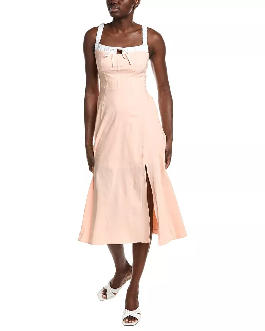 Marion Lace Slitted Mid Dress
