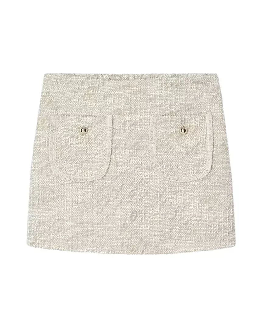 Mayoral Sand Tweed Skirt