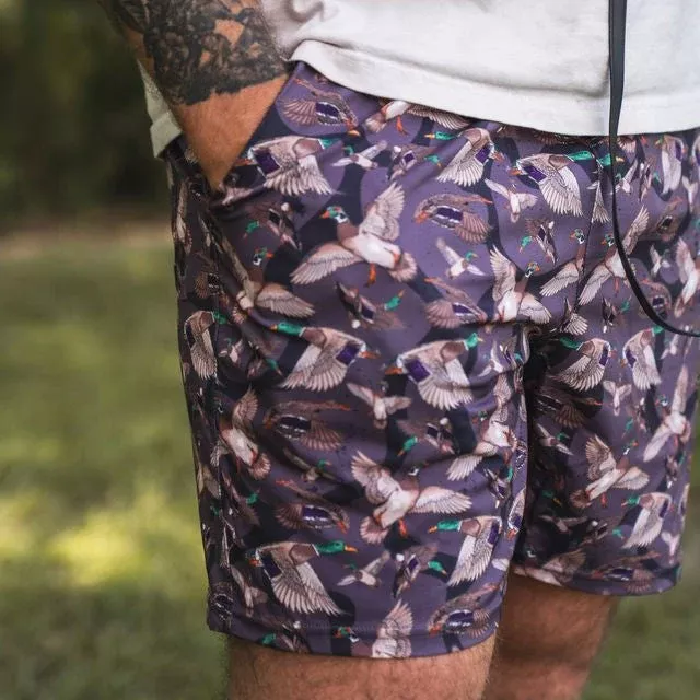 Men's Performance Athletic Shorts | 5.5"- Duck Wild