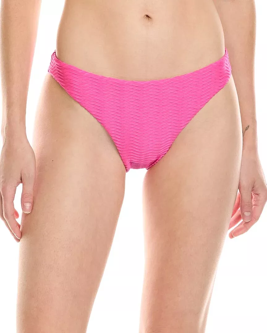 Milly Margot Textured Chevron Bikini Bottom