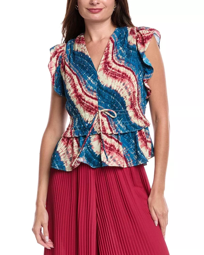 Nicole Miller Pleated Blouse