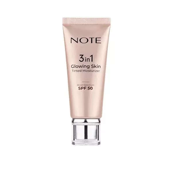 Note 3 in 1 Glowing Skin Tinted Moisturizer with SPF 50 - Hydrating, Natural Coverage, Glowing Skin