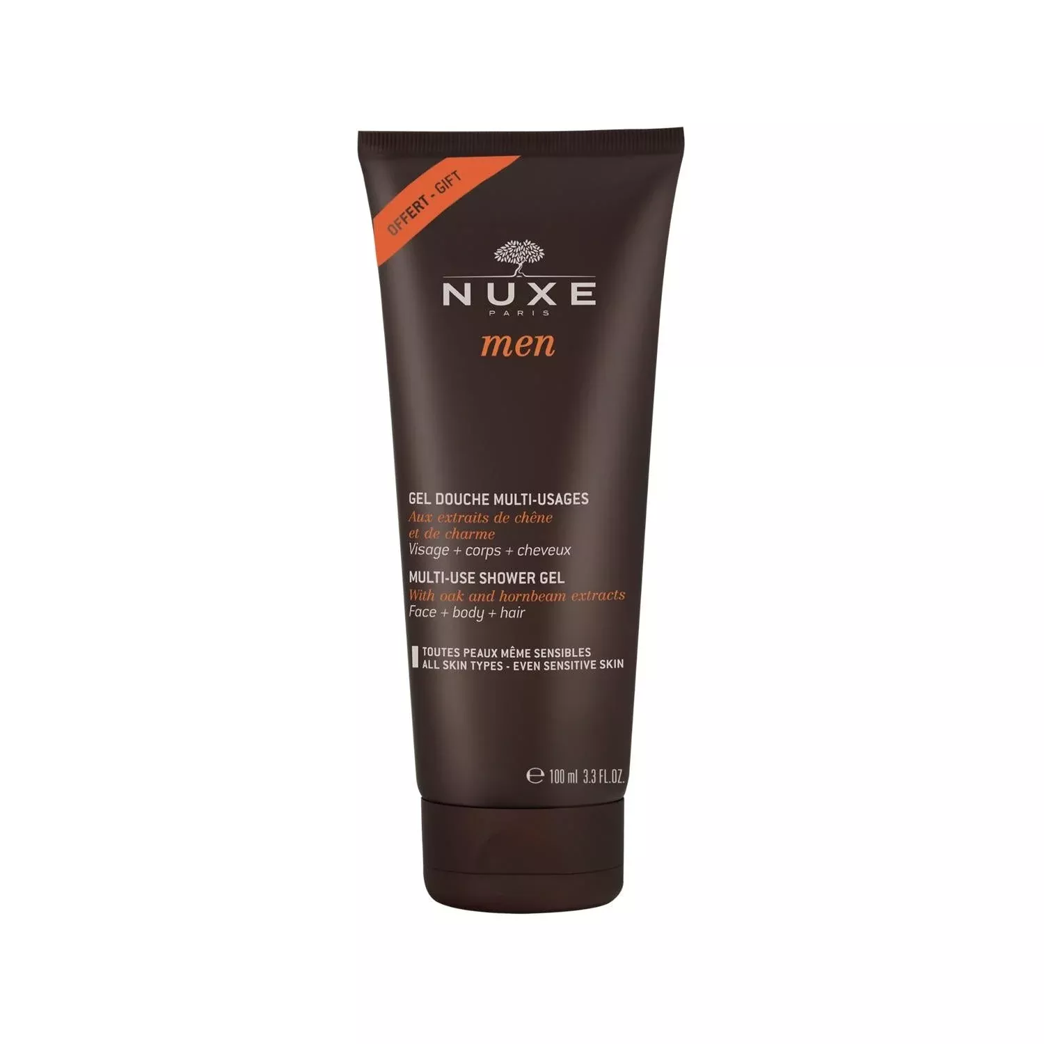 Nuxe Men Multi-Use Shower Gel: Simplify Your Routine with this Travel-Friendly, High-Quality Men's Body & Hair Wash (100ml)