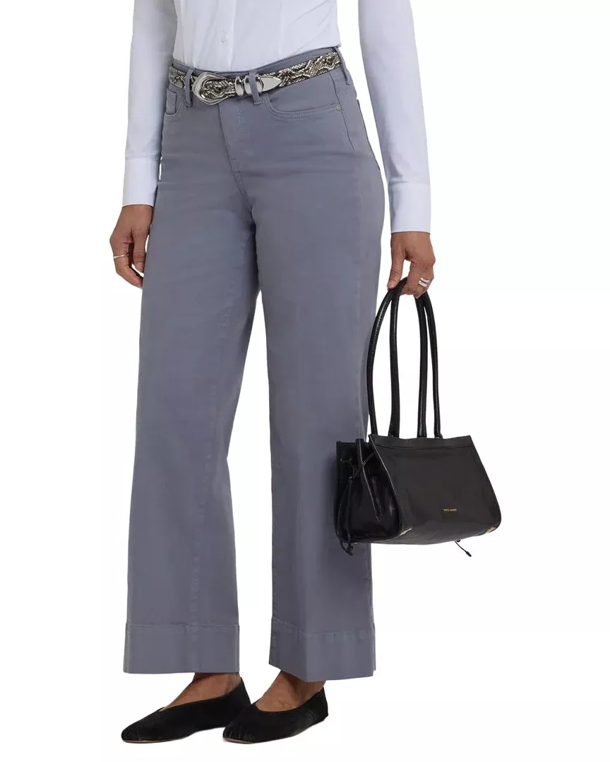 Nydj Teresa Shadow Blue Wide Leg Jean