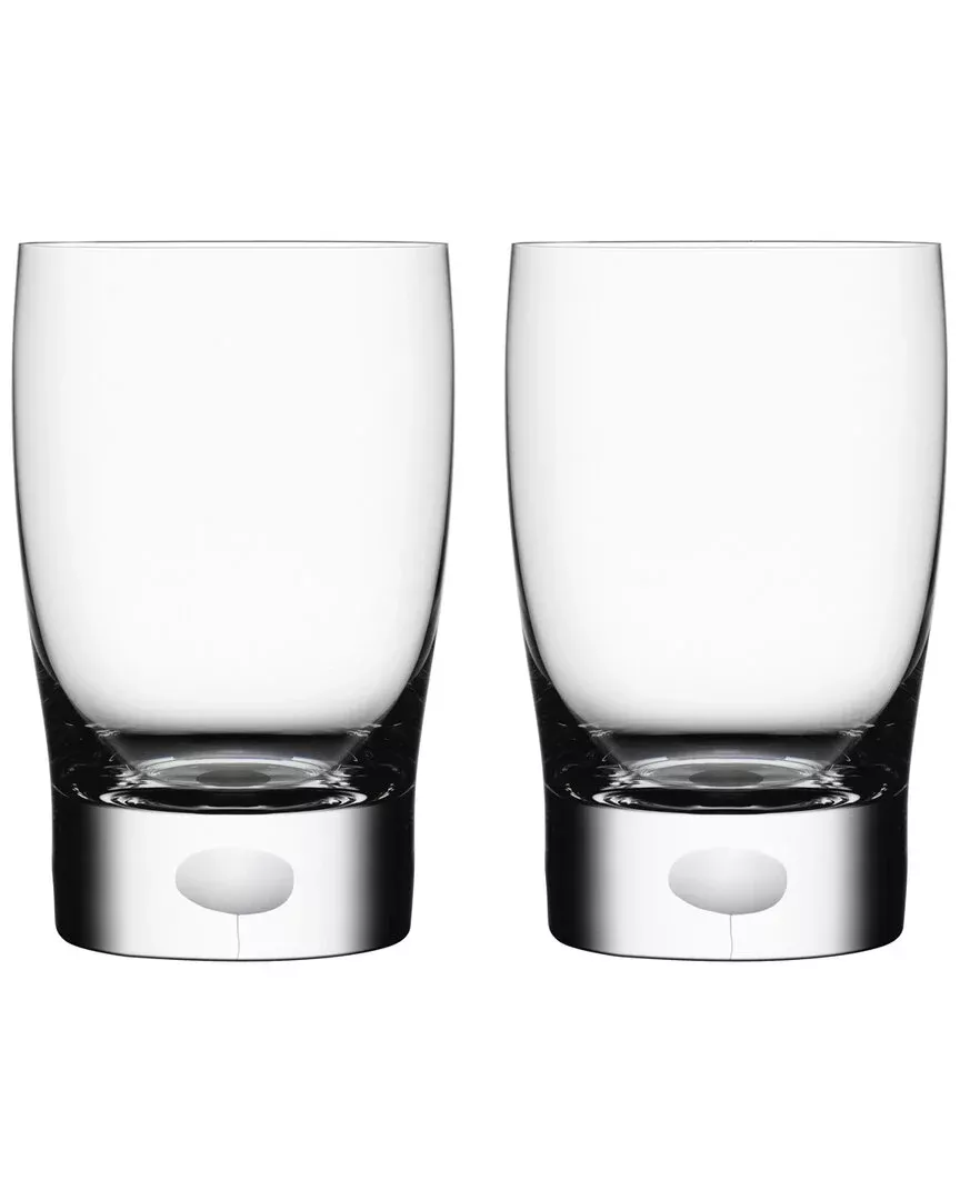 Orrefors Set Of 2 Intermezzo Satin Juice Tumblers