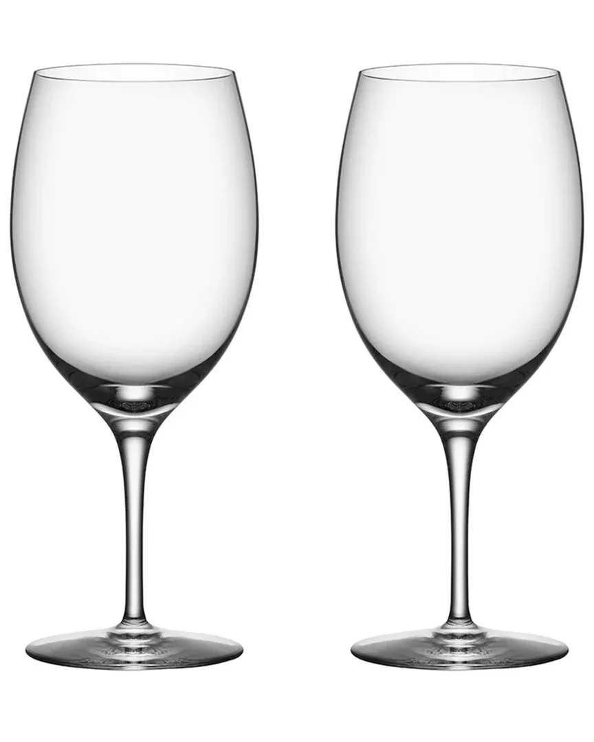 Orrefors Set Of 2 Premier Cabernet Glasses
