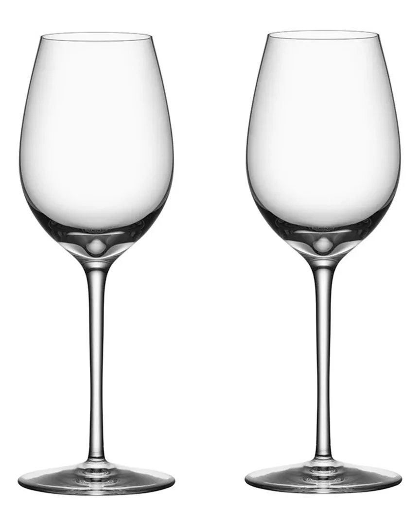 Orrefors Set Of 2 Premier Chardonnay Glasses