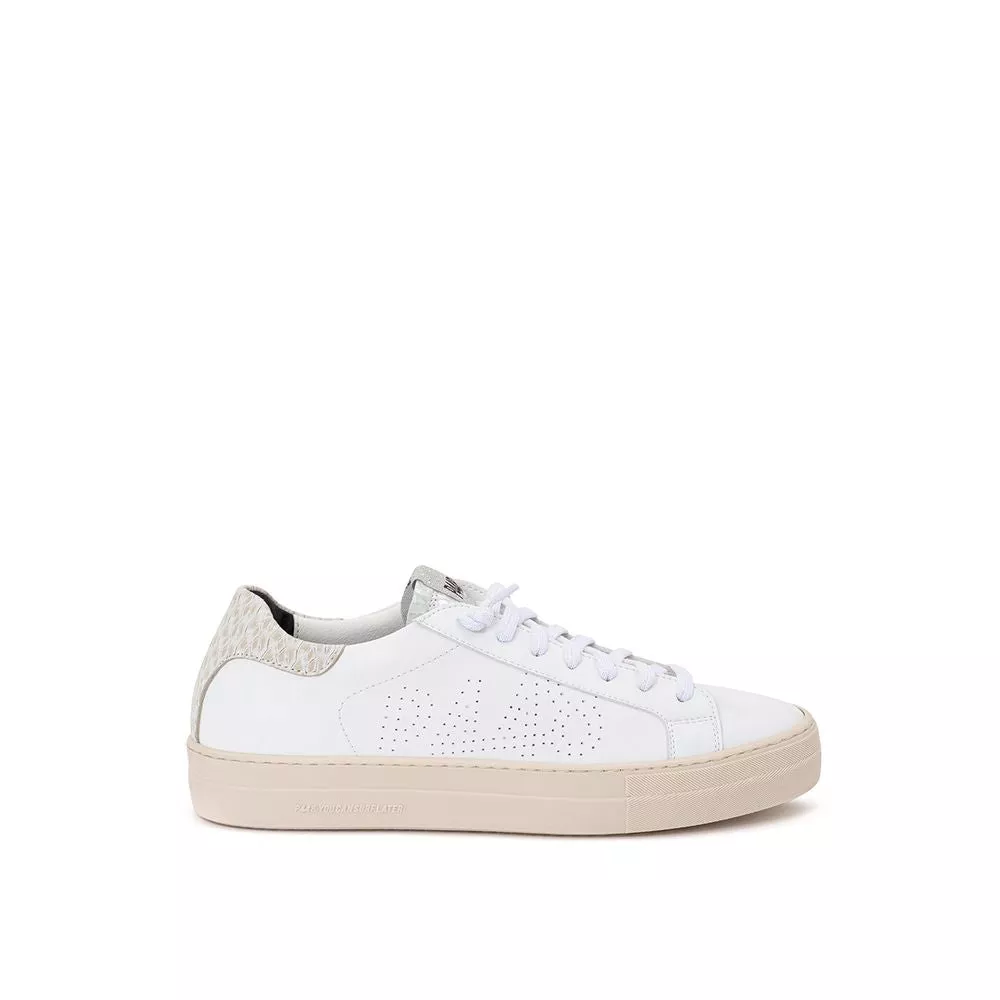 P448 White Leather Women's Sneakers