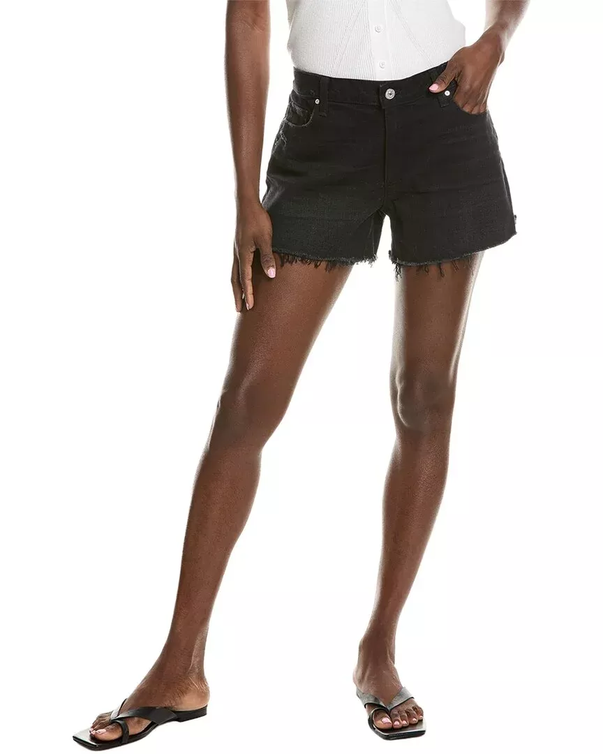 Paige Dylan Onyx Cloud Distressed Short