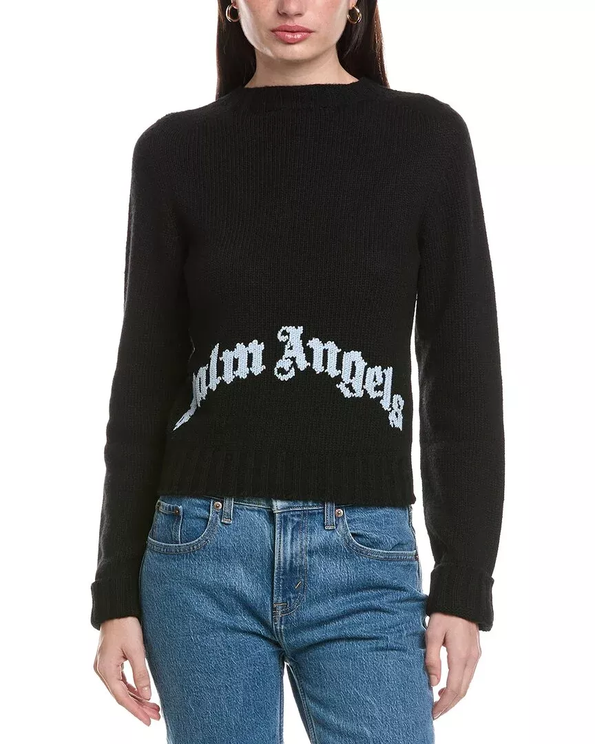 Palm Angels Pullover Wool & Cashmere-Blend Sweater