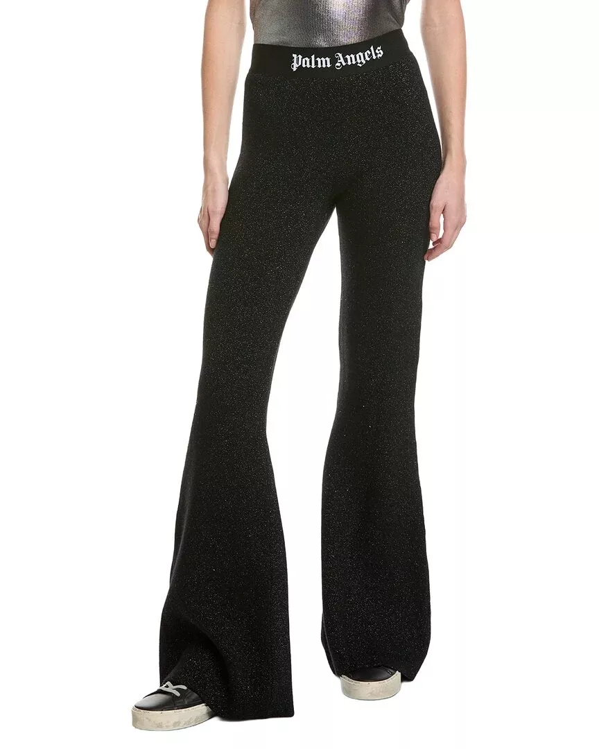 Palm Angels Wide Leg Knit Wool-Blend Pant