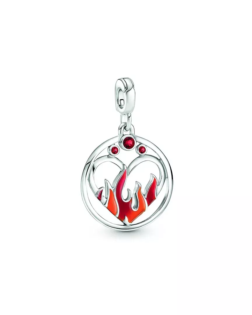 Pandora Me Silver Crystal Fire Medallion Charm