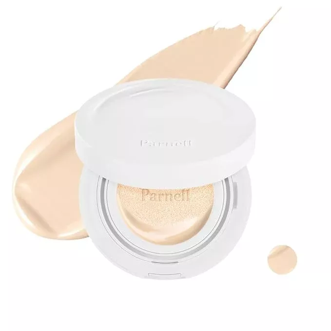 Parnell Cicamanu Serum Cushion - Moisturizing Foundation for Soothing, Coverage, Glass Skin and Lightweight for Sensitive and Dry Skin Pearl Skin (0.52 Fl Oz) (27C)