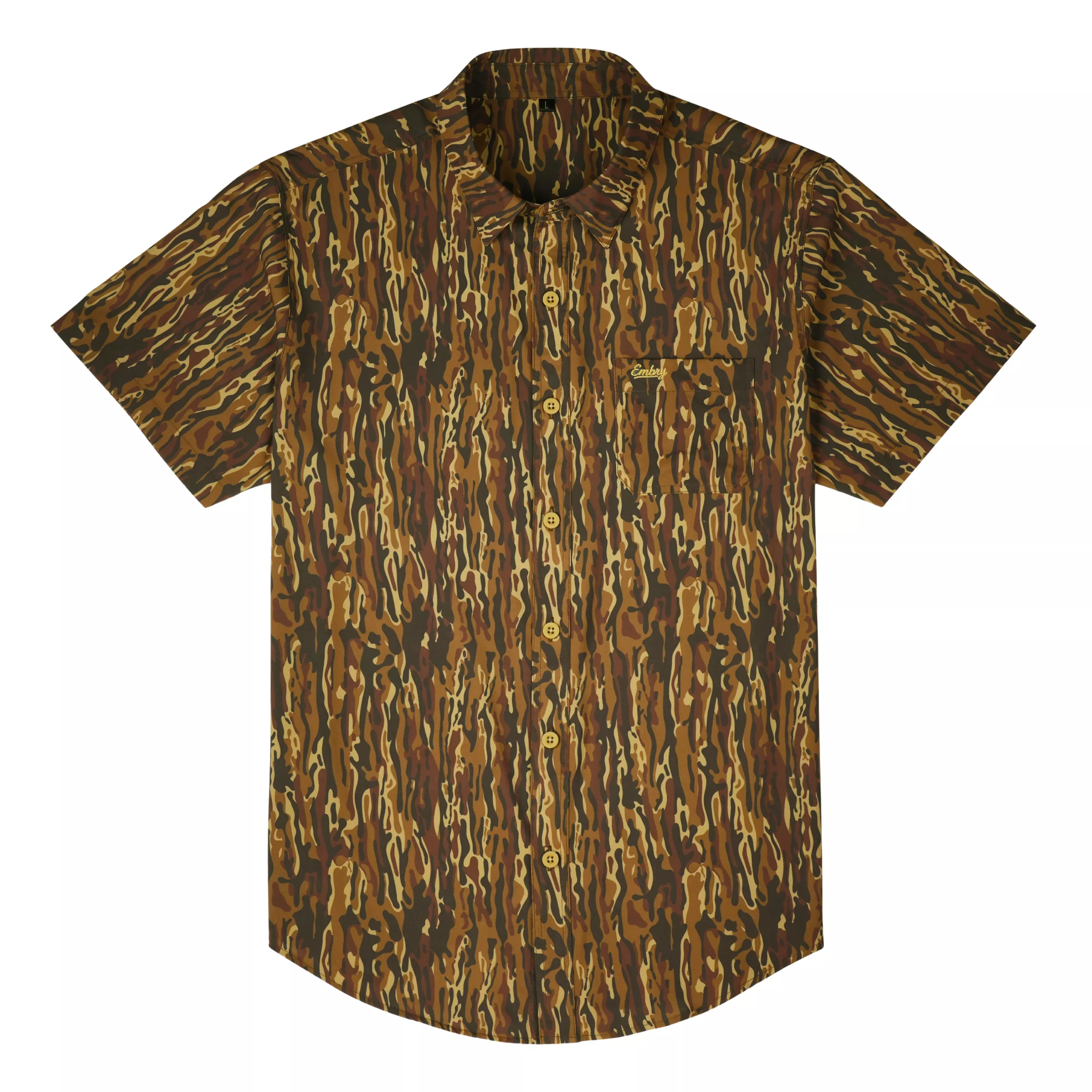 Performance Button Up - Brown Ranch