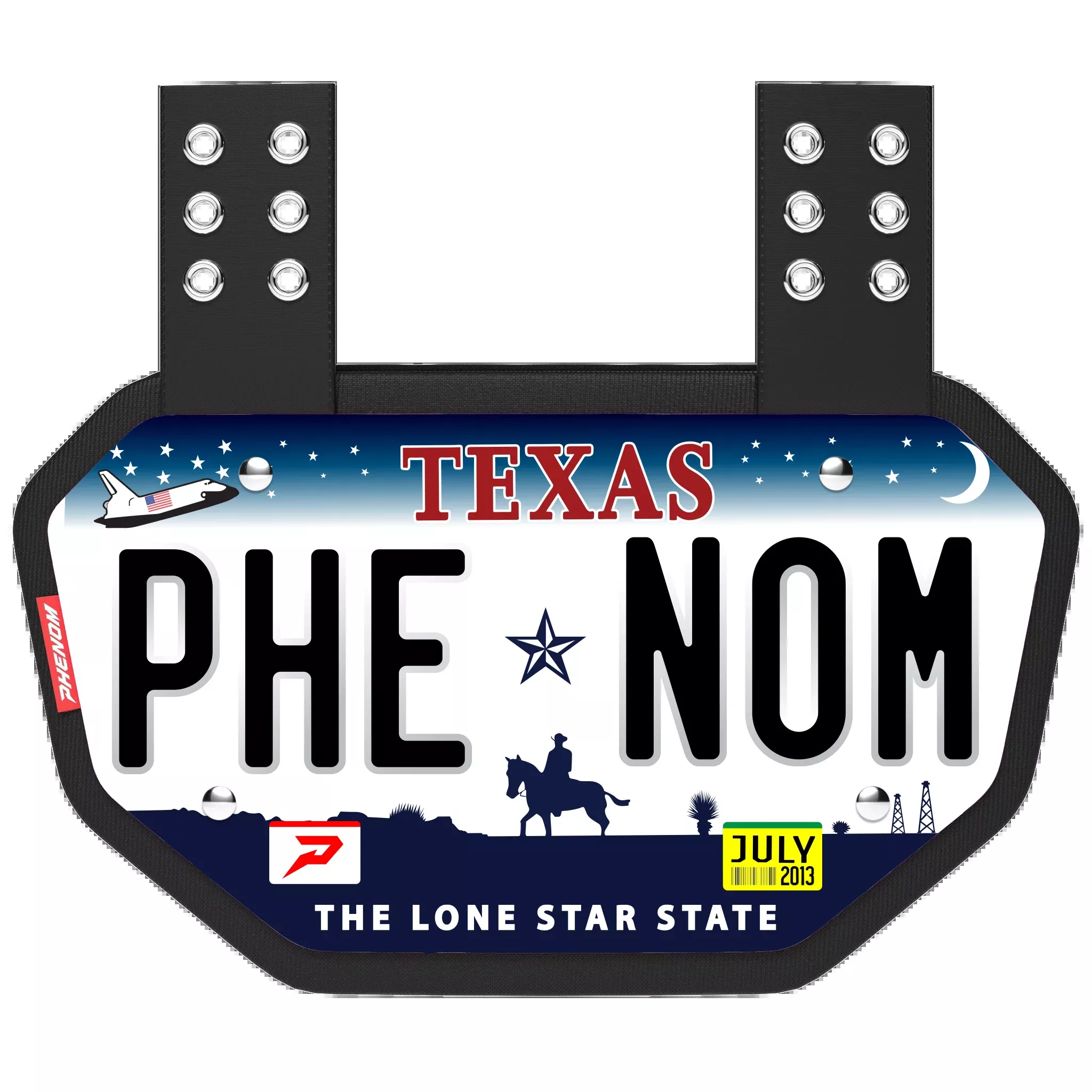 Phenom Elite Football Back Plate - Texas