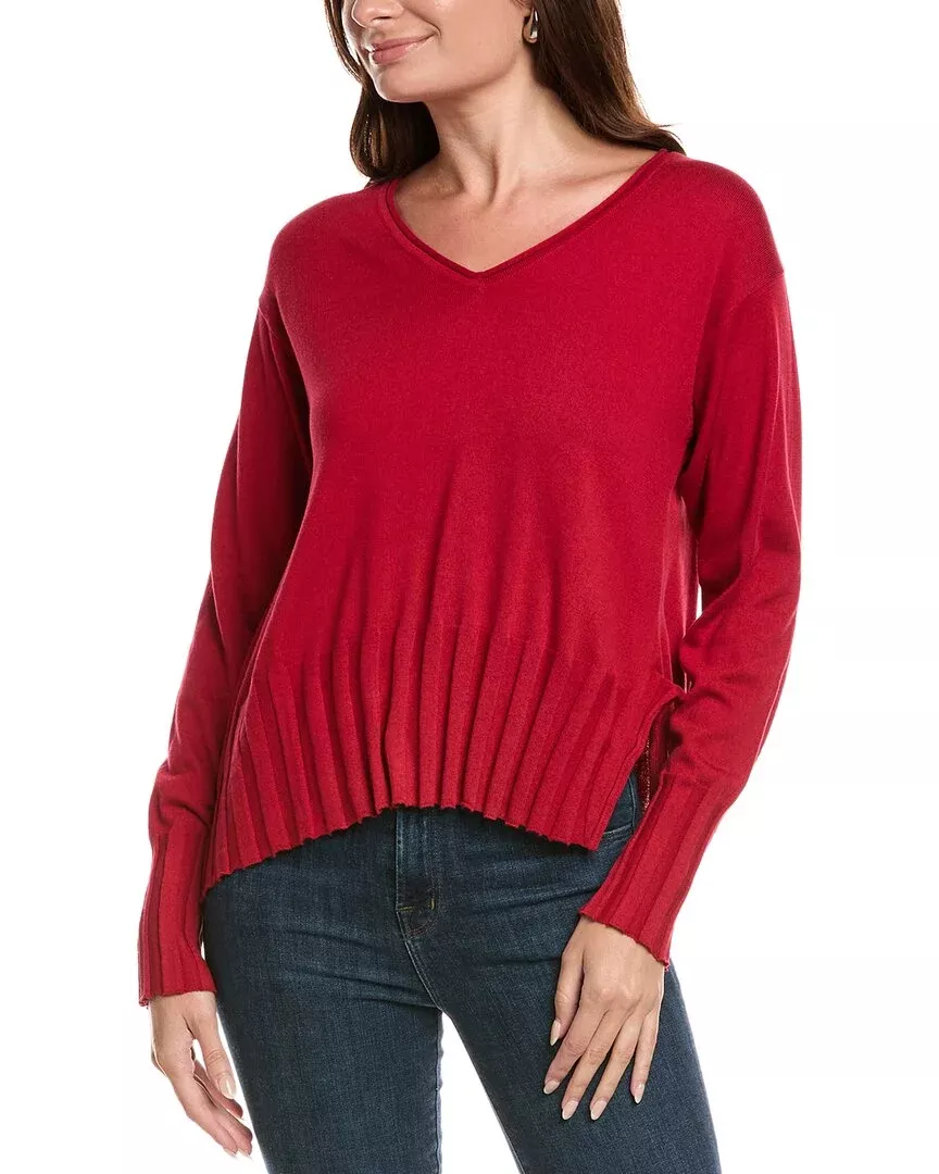 Planet Cropped V-Neck Sweater