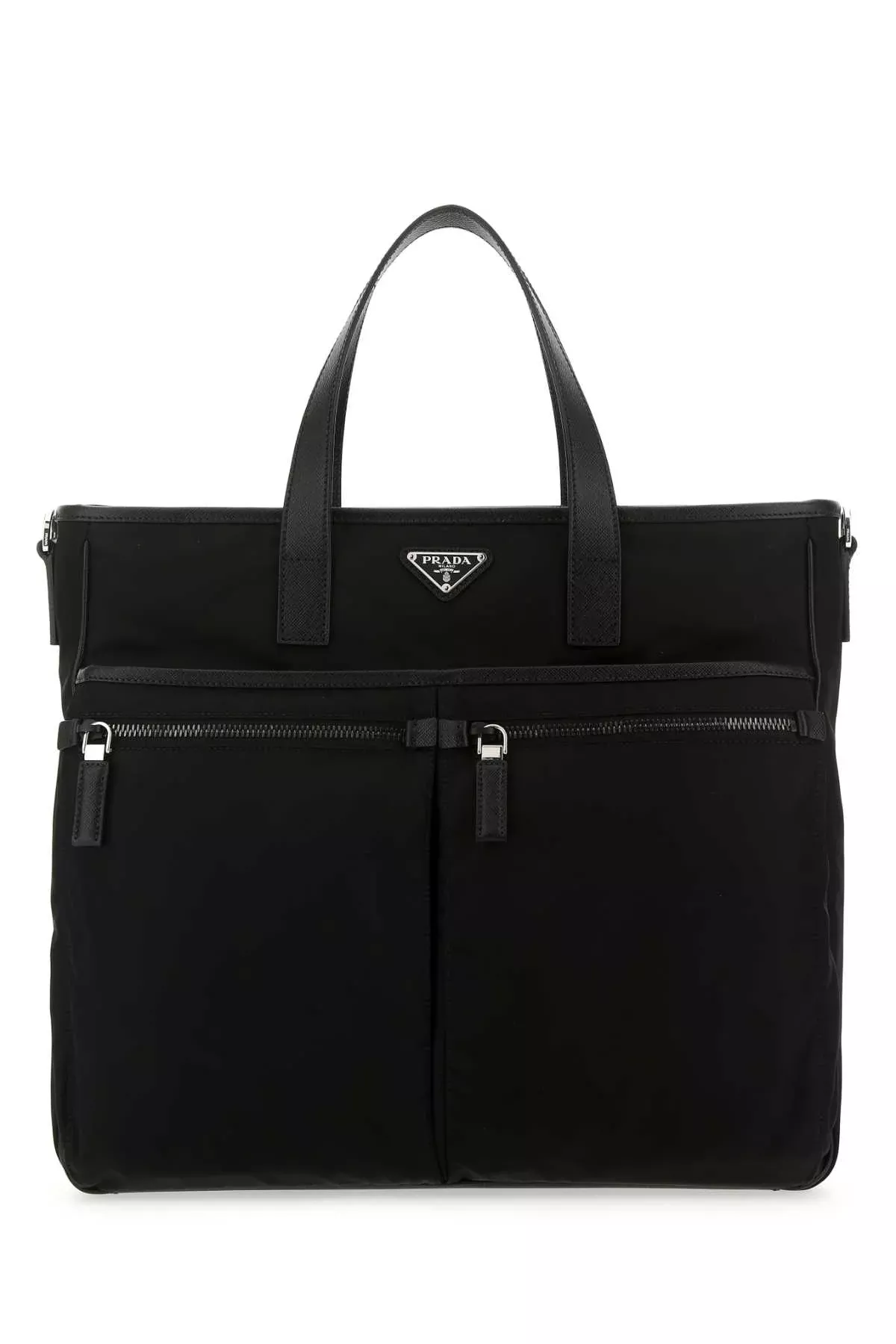 Prada Men Black Nylon Handbag