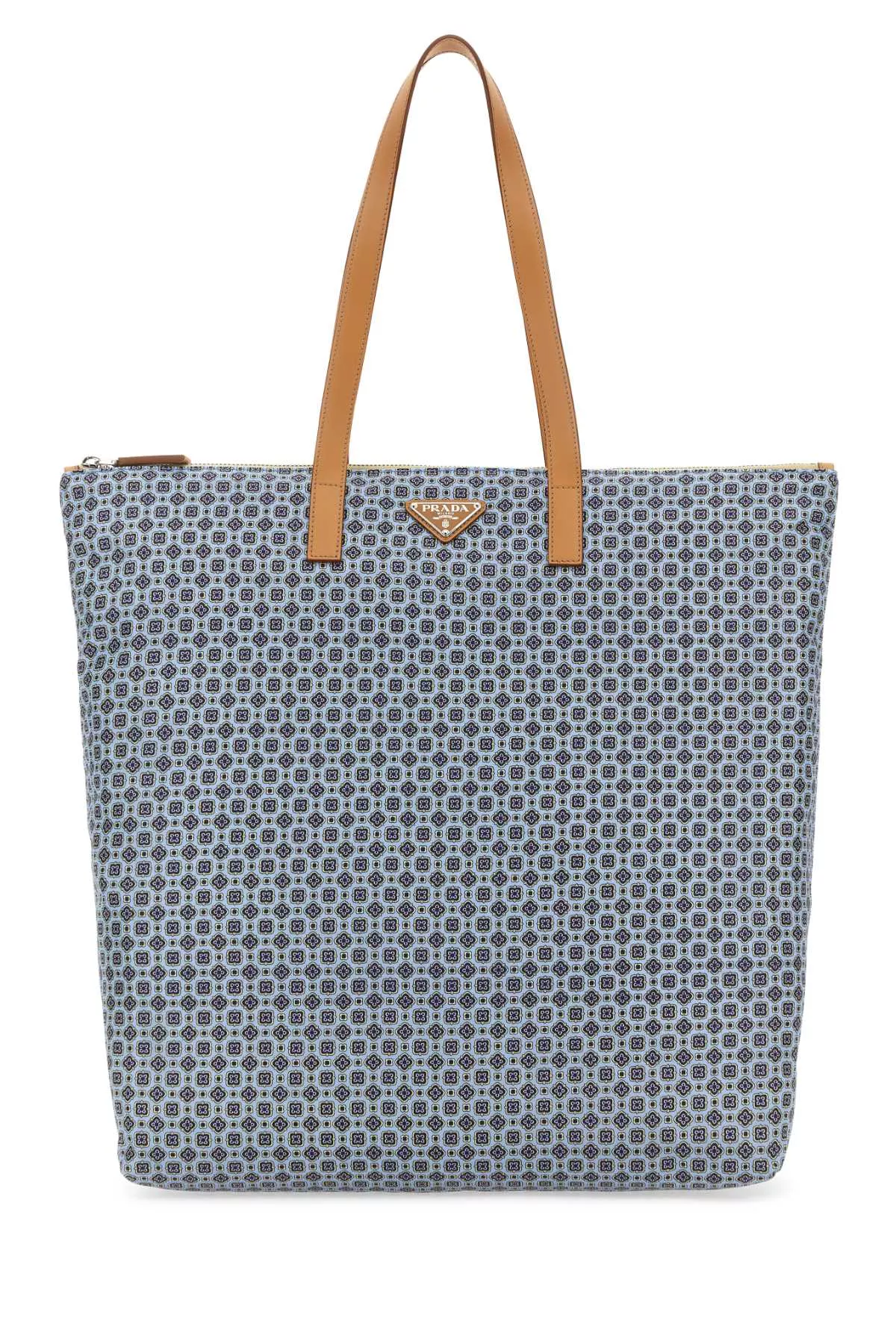 Prada Men Printed Re-Nylon Shopping Bag