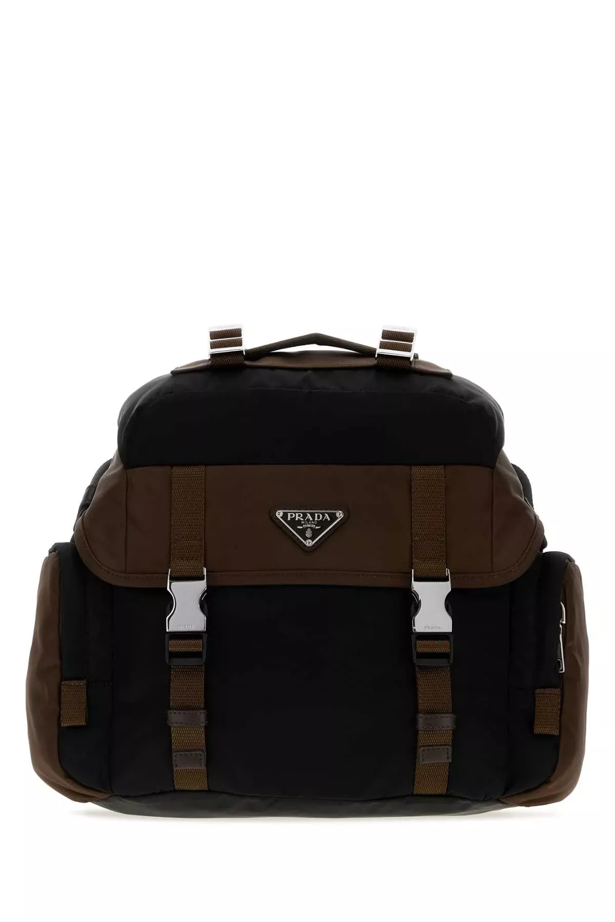 Prada Men Two-Tone Re-Nylon Crossbody Bag