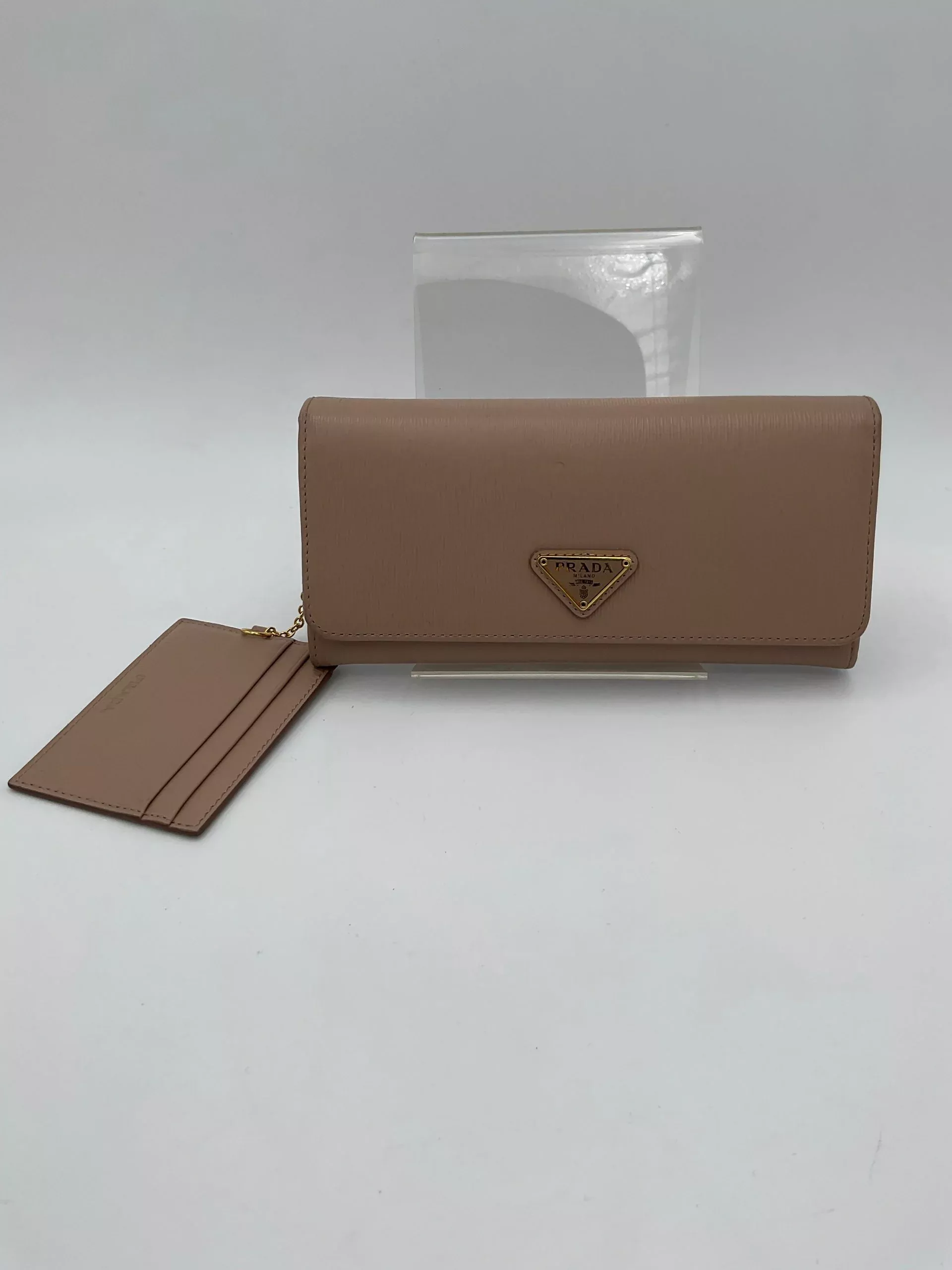 Prada PRADA Powder Saffiano with Card HolderWallet (Authentic Pre-Loved)