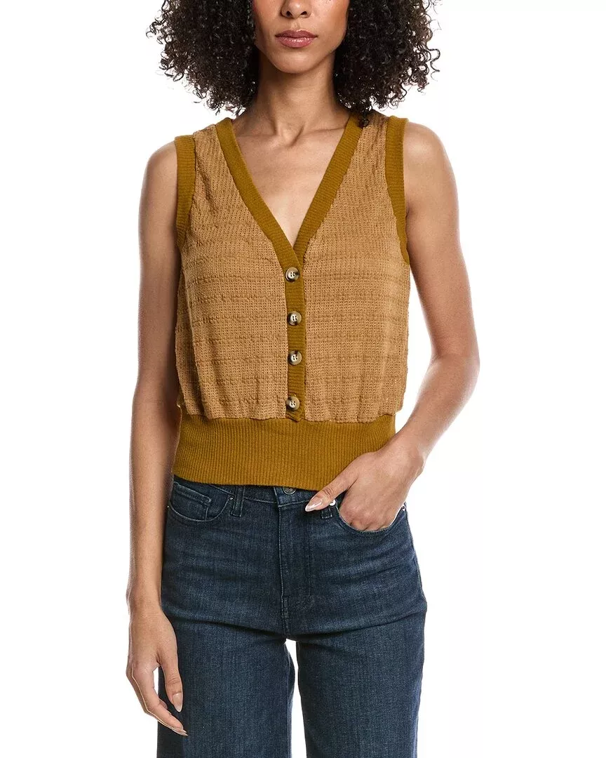 Project Social T Ingrid Button Front Textured Tank Top