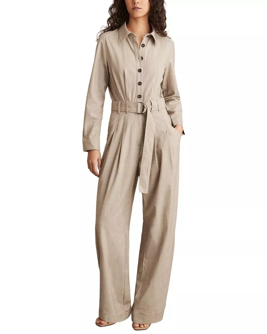 Reiss Abigail Wool-Blend Tailored Jumpsuit