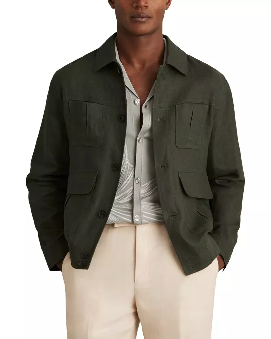 Reiss Adam Linen Four Pocket Jacket