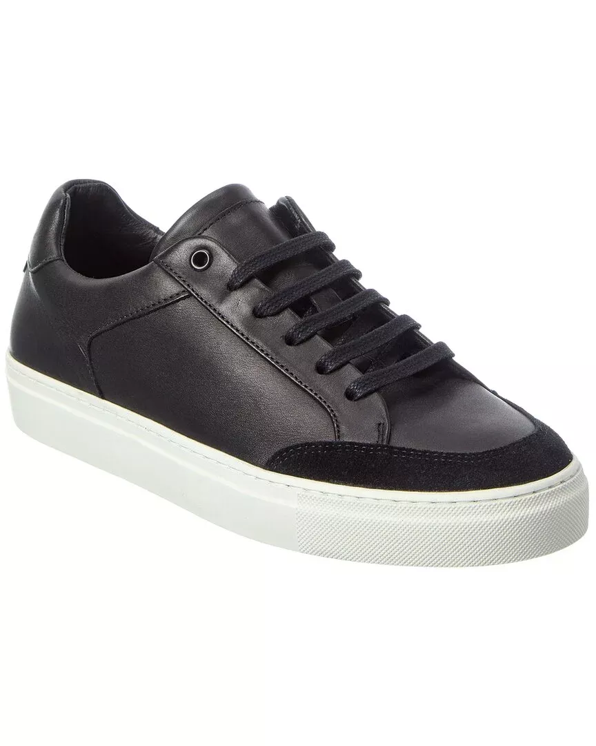 Reiss Ashley Leather Trainer Calf Leather & Polyester Shoe