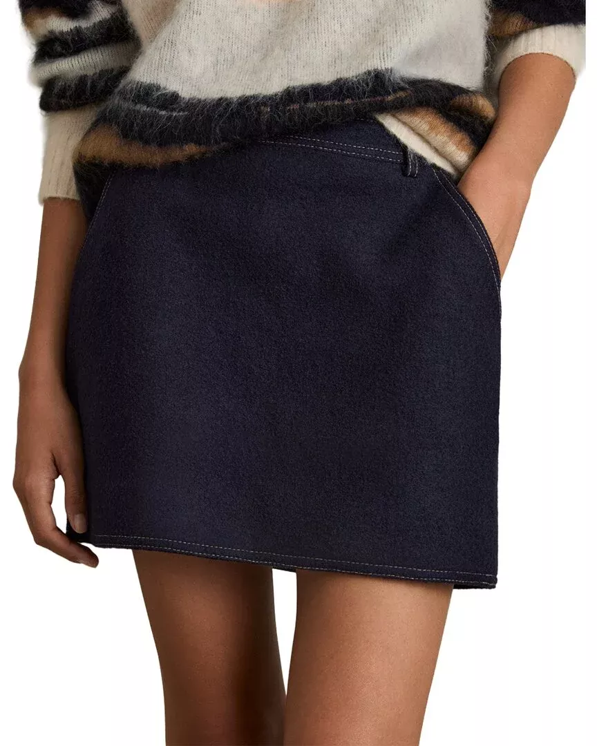 Reiss Elise Wool-Blend Mini Skirt