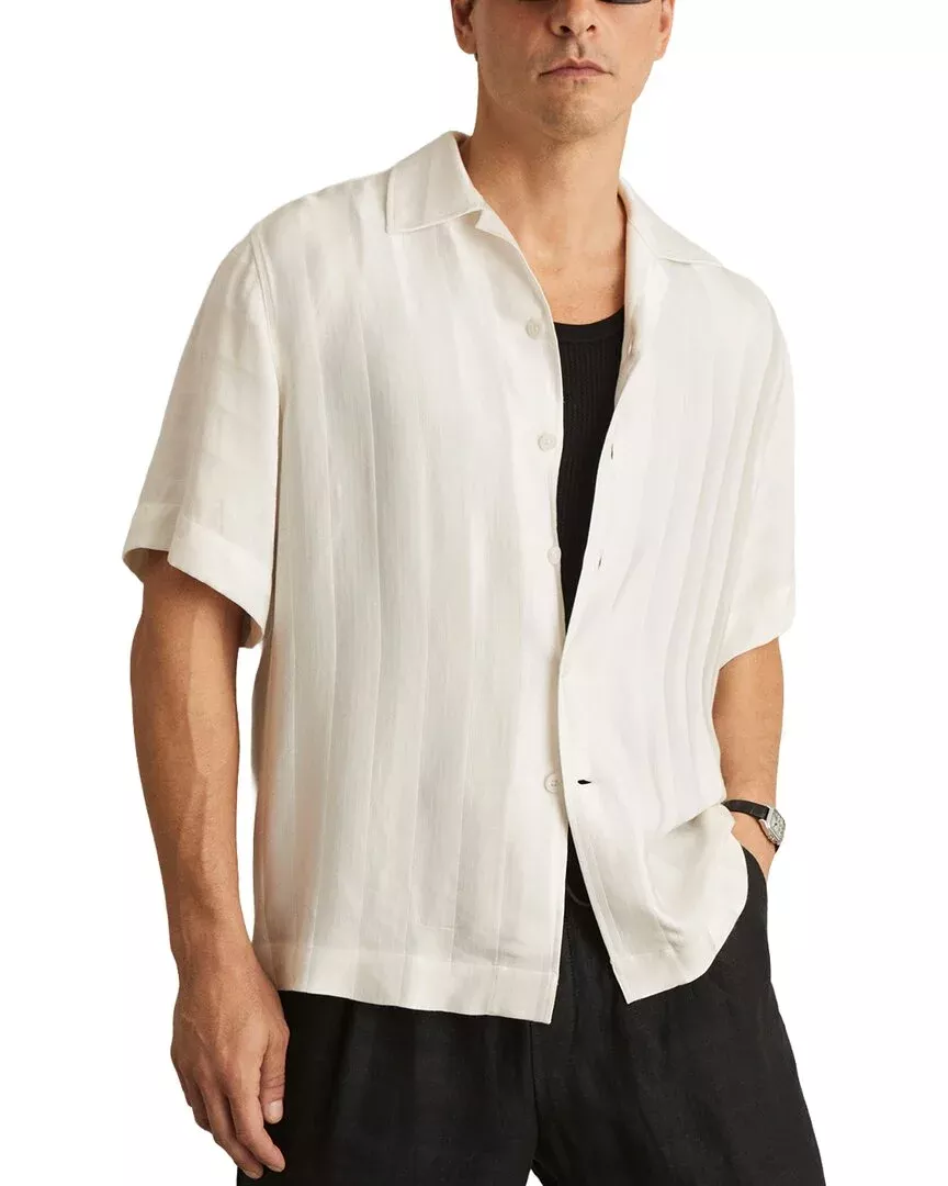 Reiss Melba Stripe Jacquard Shirt