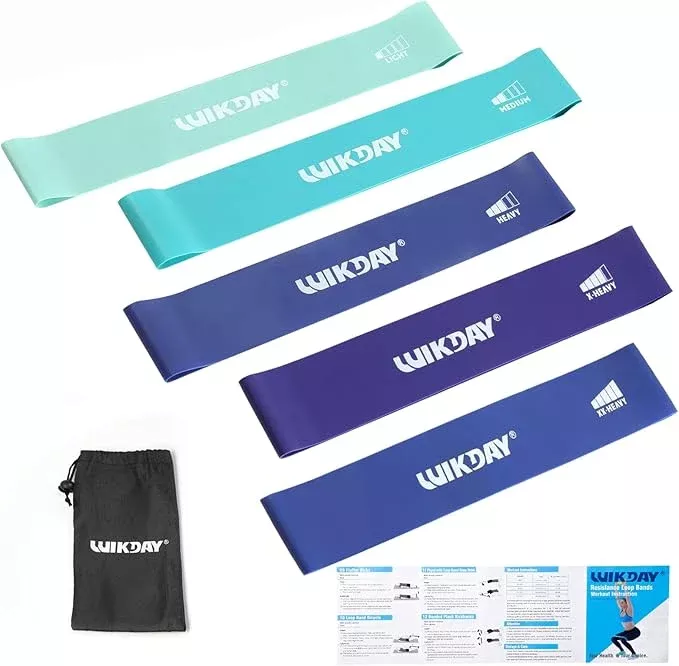Resistance Bands for Working Out Exercise Loop Bands Workout Bands Set for Men Women Body Stretching, Crossfit Training, Home Workout, Physical Therapy, Booty Legs, Set of 5