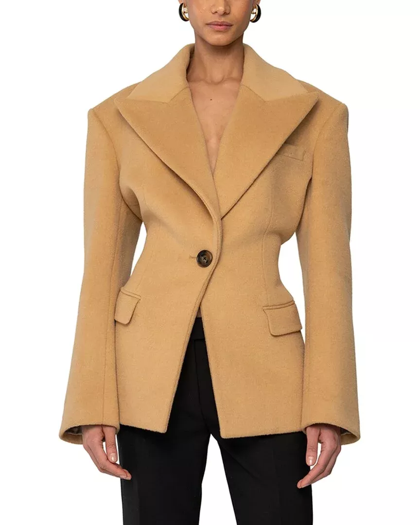 Ronny Kobo Calla Short Wool Coat