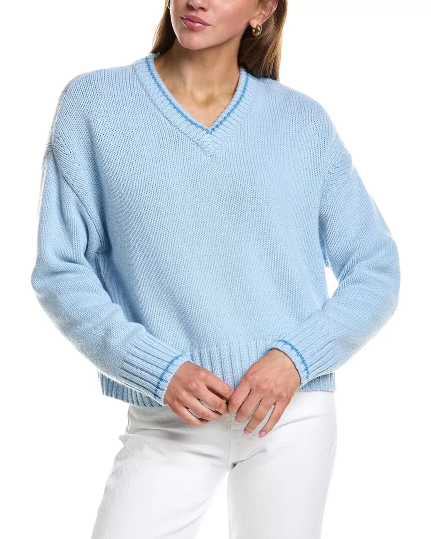 Rowing Blazers Callie V Neck Wool & Cashmere-Blend Sweater
